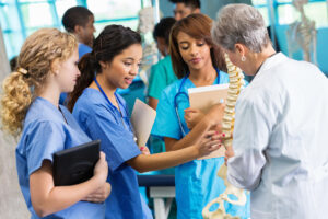 orthopedic group studying about spine