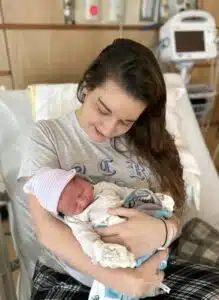 Image of proud mother and future North Country graduate at Claxton-Hepburn Medical Campus.